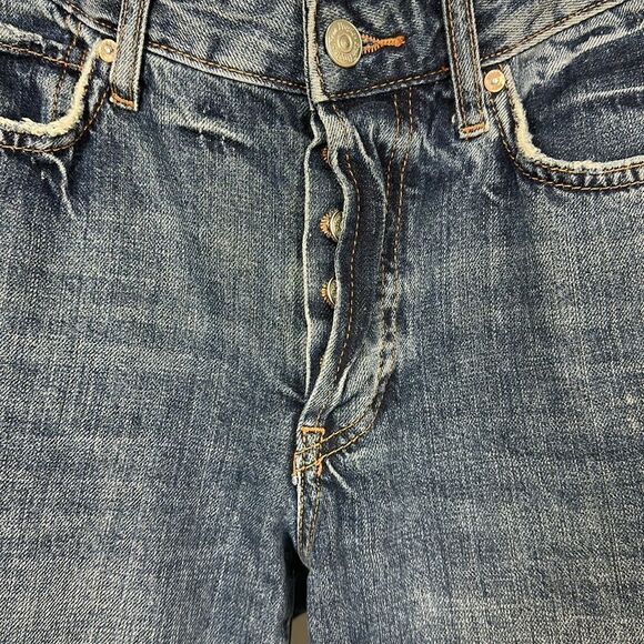 We The Free Free People Mid Rise Straight Leg Rigid Jeans Size 24 - Picture 2 of 9